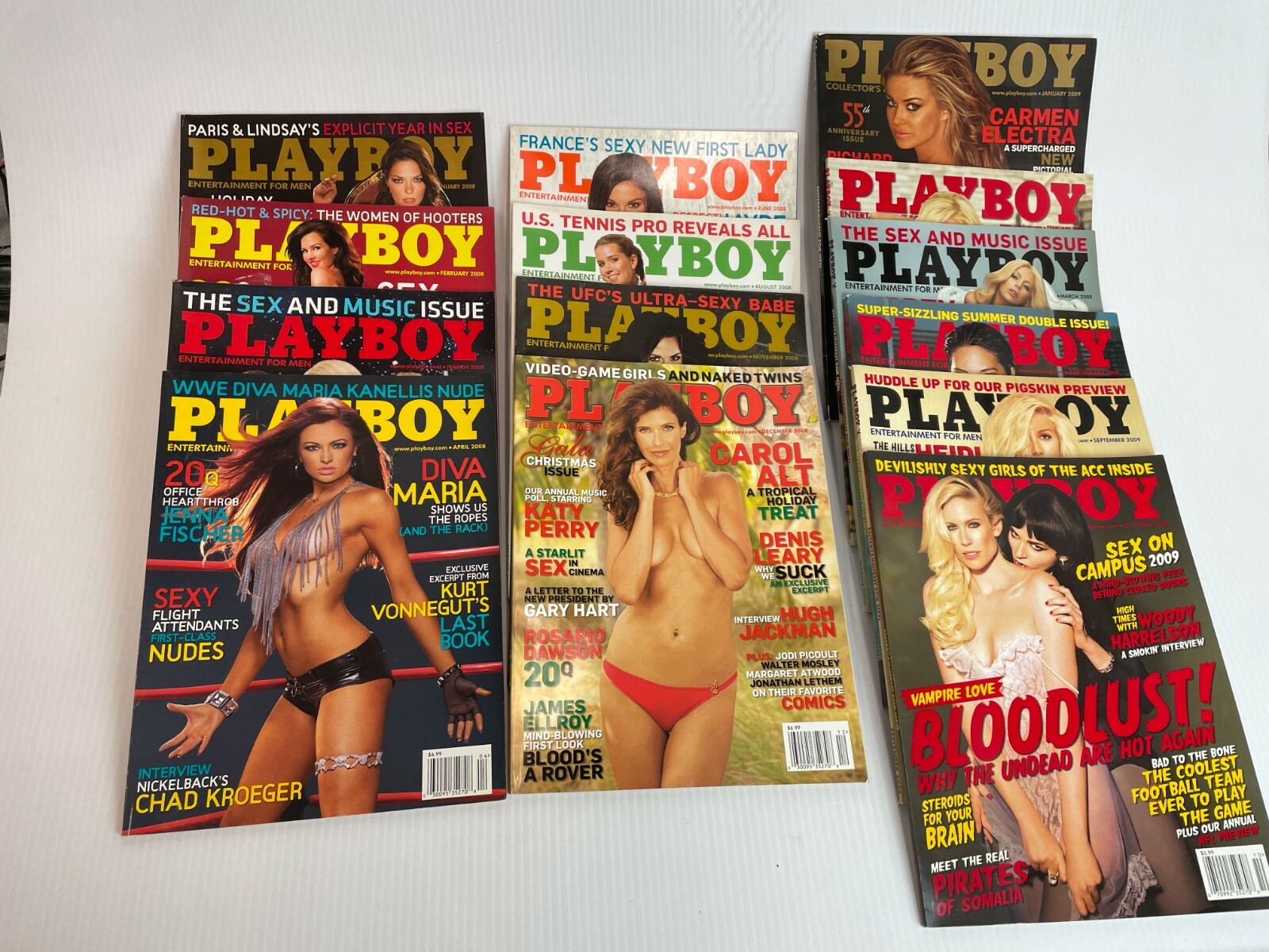 Playboy 2008 & 2009 magazines 14 issues | eBay