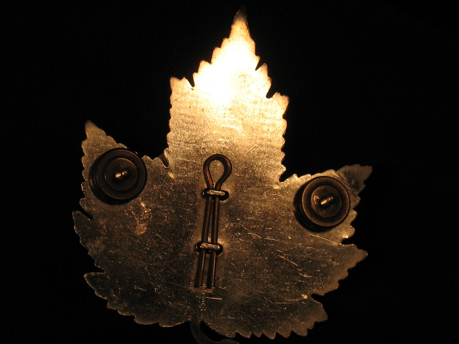 Vintage Barnes Security Guard Badge Pin Medal Maple Leaf Canada Industrial
