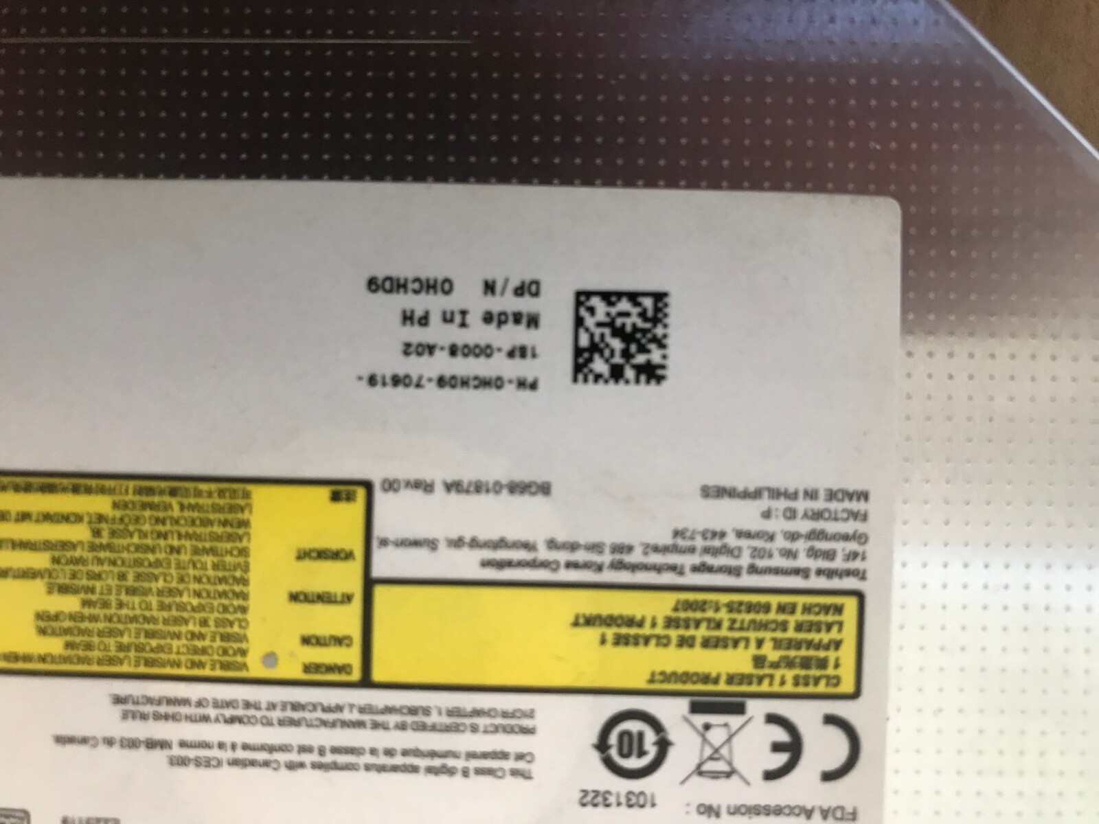 Dell Used DVD+ Rewritable Multi-Recorder DP/N 0HCHD9  30 Day Warranty