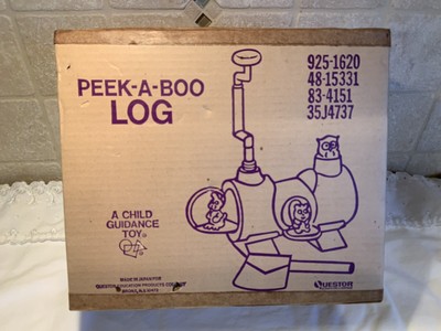 PEEK A BOO LOG A Child Guidance Toy By Questor Ages 2-4 Years Old