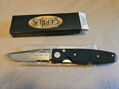 Gerber Walker Design Knife First Production Run ATS-34 G-10 Taiwan 1999 New