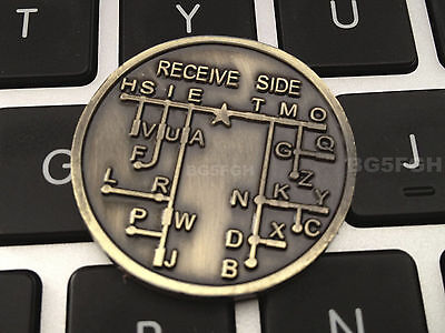 CW Morse Code Decoder Chart Medal Coin Morse Commemorative Coin Gift Prize