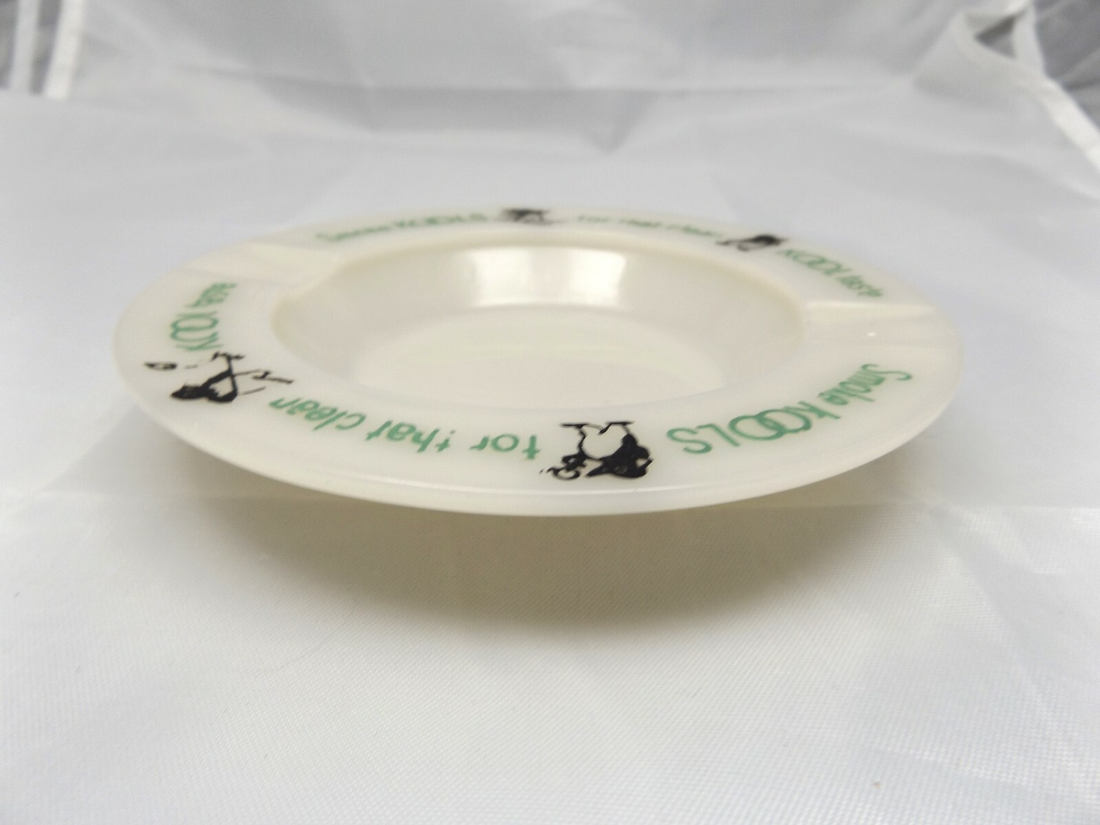 Vintage Kool Cigarettes Custard Glass Advertising Ashtray