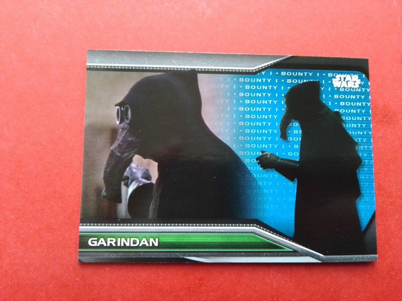 Star Wars Topps Bounty Hunters Parralel Card Blue Level 1 Garindan B1-56