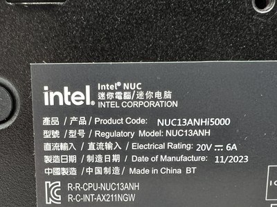 Intel NUC 13 Pro Kit NUC13ANHi5000 Mini PC Intel i5-1340P 32GB 1TB SSD W11P Used