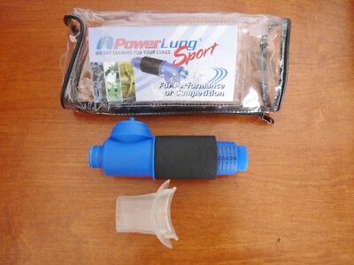 PowerLung Sport Blue Active Series Breather - Weight Training - Oxygen Mask