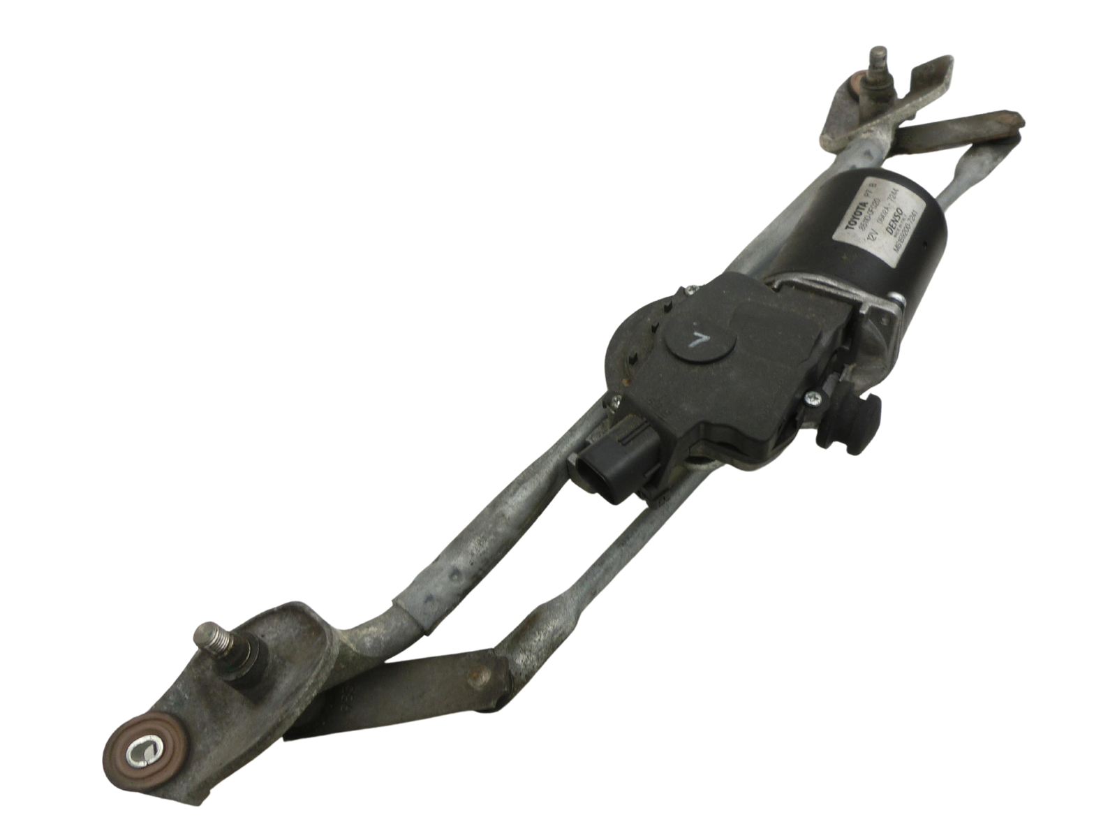 Toyota Corolla Verso 05-09 Scheibenwischermotor Wischermotor m. Gestänge Vorne  - Bild 1