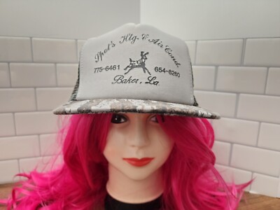 Camoflage Trucker Snapback Cap Spot's Htg. & Air Baker Louisiana