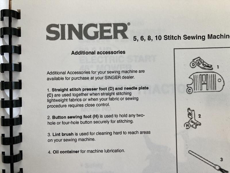 Singer Sewing Machine Models 4525, 4526, 4528