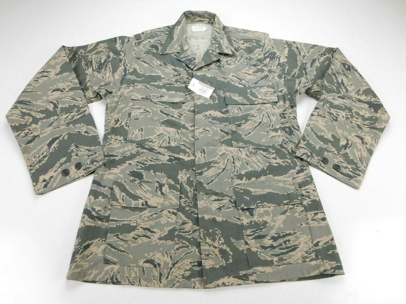 USAF US Military Air Force Combat Coat Utility ABU Camo Tiger Stripe 40 Long NWT