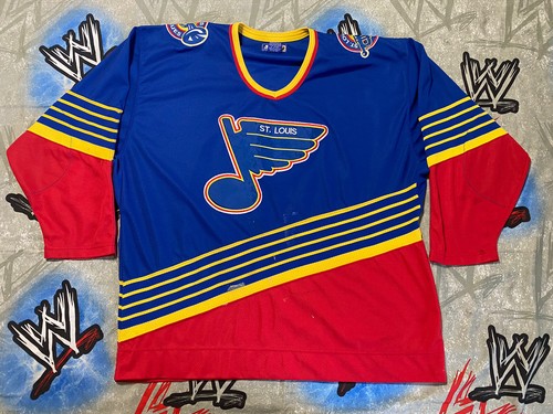 STARTER - 90s NHL ST.LOUIS BLUES STARTER ホッケーシャツ L Vintage 90's Starter NHL St. Louis Blues Alternate Hockey