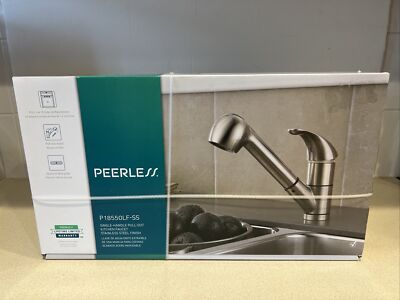 Peerless P18550LF-SS Choice Single Handle Kitchen Pull-Out Faucet Stainless New!