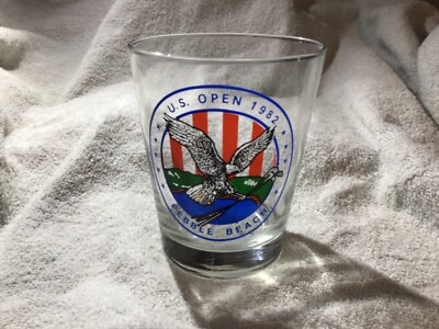 1982 US Open Pebble Beach Golf Links Rocks Cocktail Glass Tom Watson