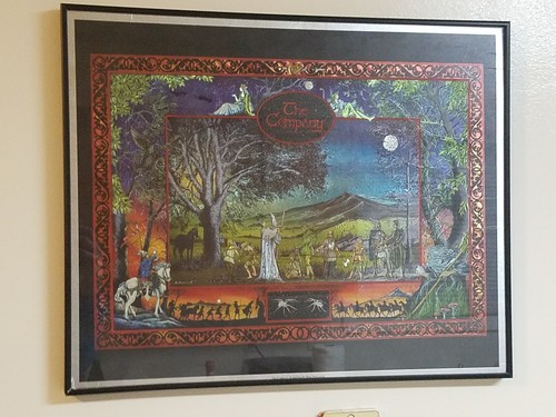 Rare LORD OF THE RINGS Framed Foil Poster 