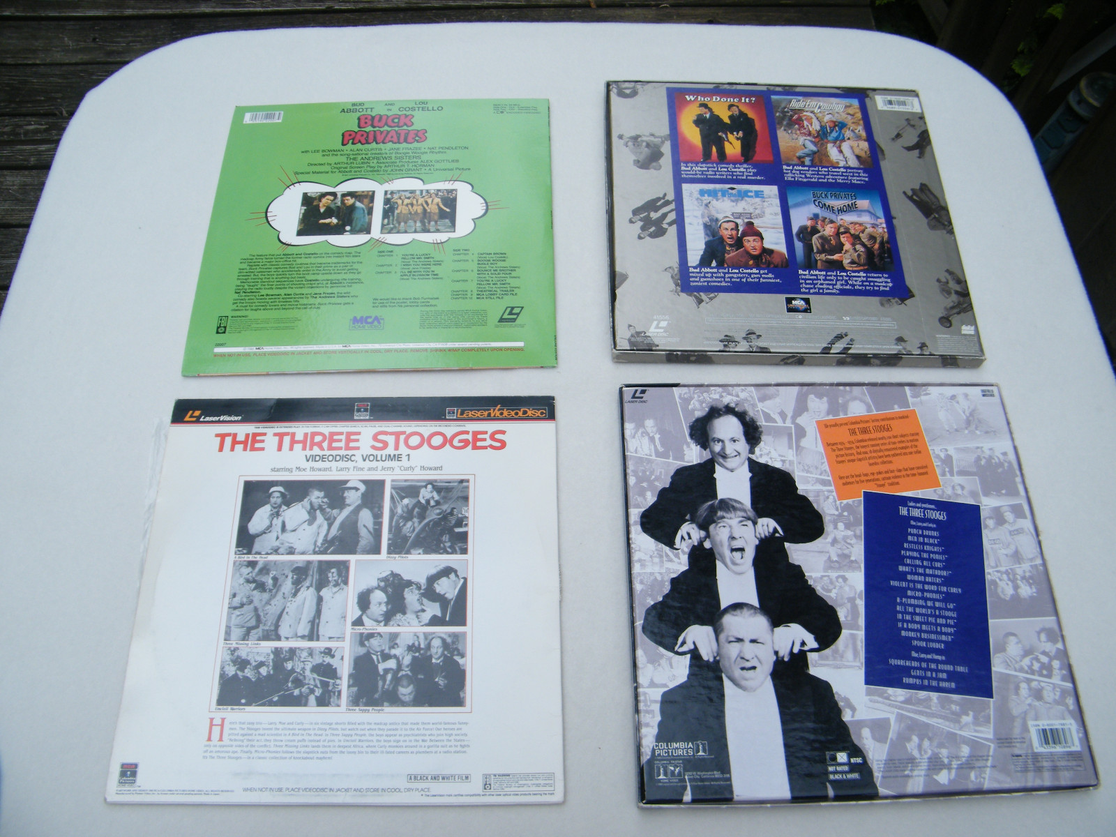 Lot of 4 Comedy Laserdiscs (Three Stooges, Abbott & Costello) includes 2 Boxsets