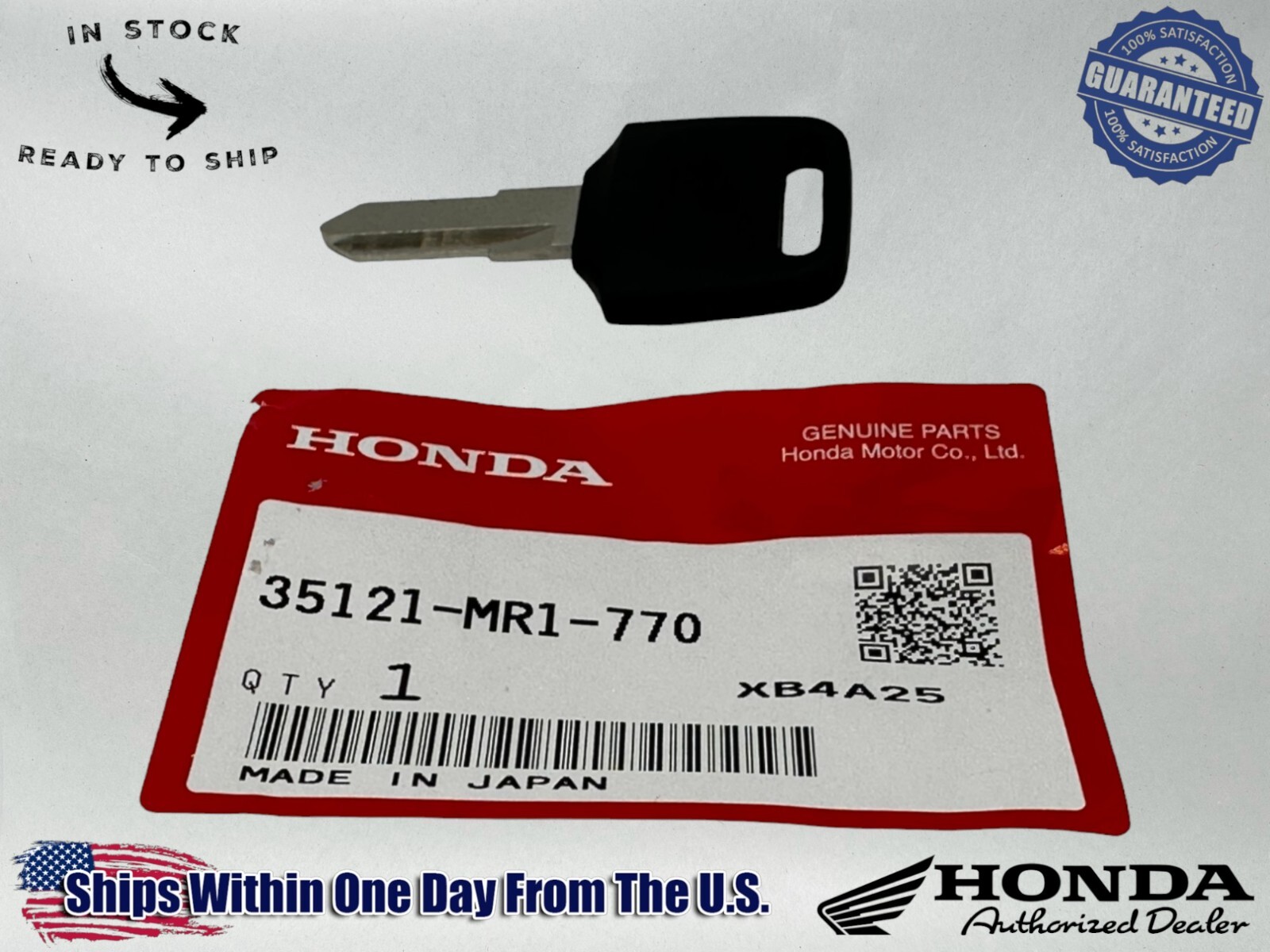 NKT Honda Genuine OEM Authentic Blank Key (Type1) 35121-MR1-770