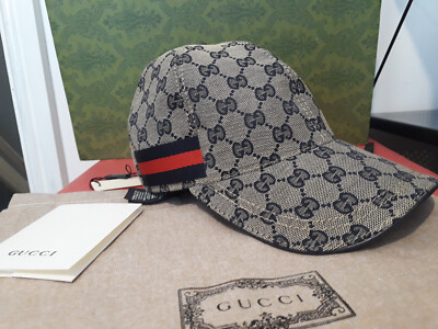 Gucci Monogram with Web Canvas Baseball Cap Medium Dark Beige