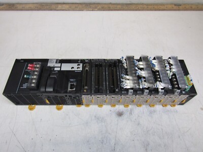 OMRON SYSMAC SYSTEM CJ2H-CPU65-EIP CPU W/8 MODULES INSTALLED XLNT USED TAKEOUT !