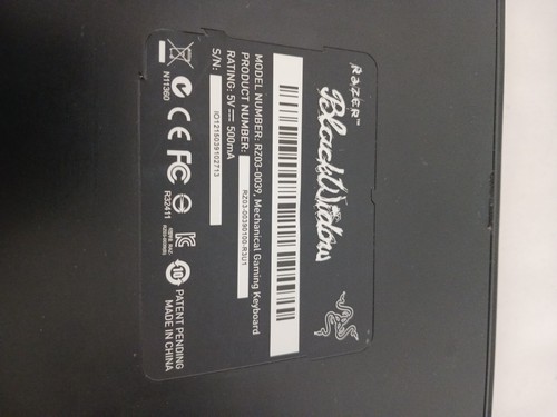 Razer Black Widow 2013 RZ03-0039 USB Mechanical Gaming Keyboard TESTED