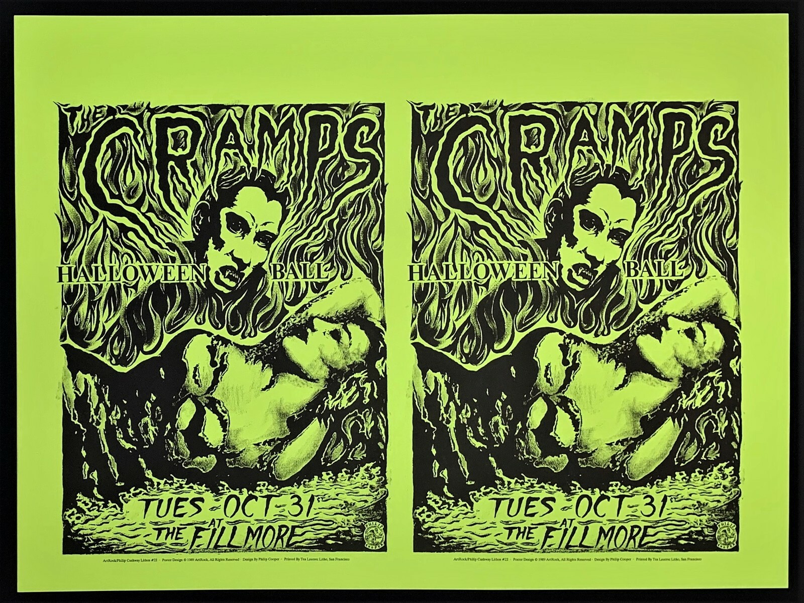 The Cramps POSTER Halloween Ball Fillmore Art by Phillip Cooper
