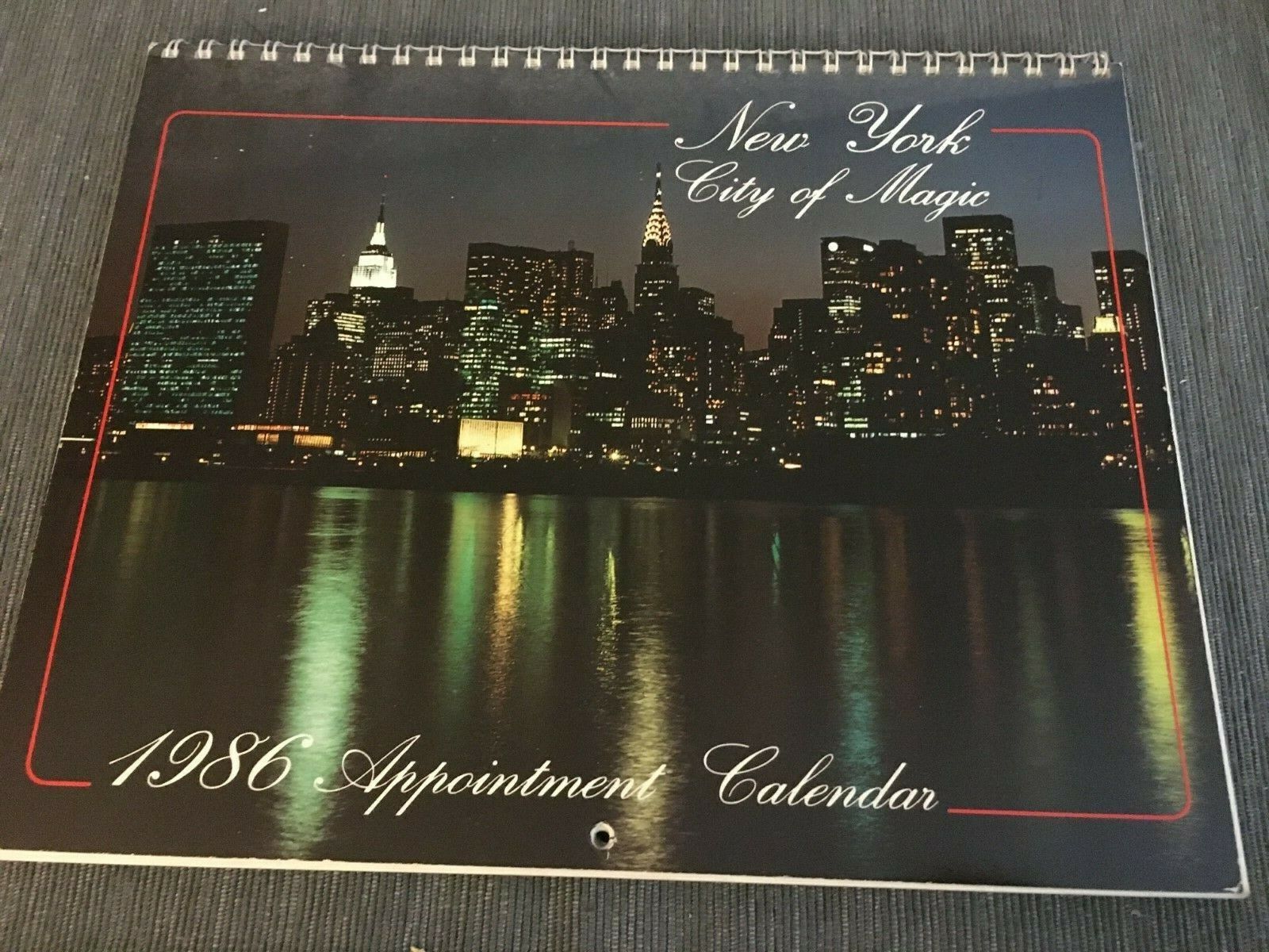 New York City NYC City of Magic 1986 Appointment Calendar unus...