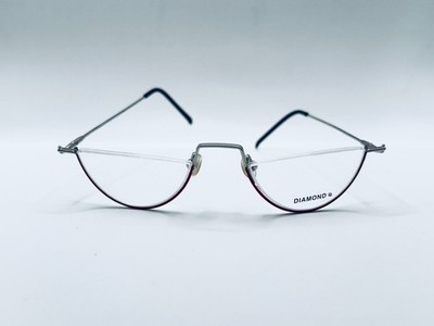 Diamond Mod 25 48-20 Silber Rot Halbrand Brille Gestell