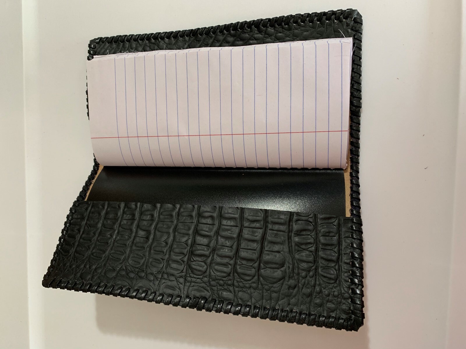 Oil Field Alligator print Leather Tally Book Cover 8.75