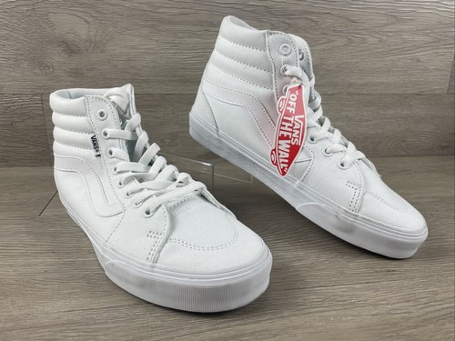 Vans Sk8-hi Stacked High Top Platform Sneaker Shoes White