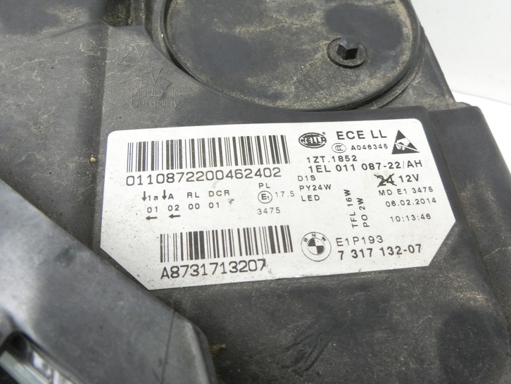 BMW 525d F10 13-17 Xenon Scheinwerfer Frontscheinwerfer Rechts orig. BMW 525d F10 13-17 27.02.2014 7343912... Bild 4