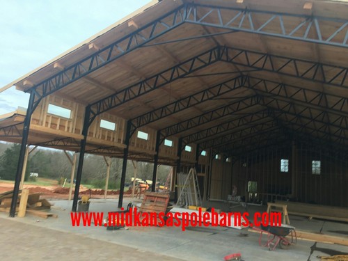 Steel truss pole barn 40' single truss 1 to 200 available