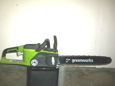 greenworks 40v digipro (gen2) 16" chainsaw complete kit(used 3 x's)