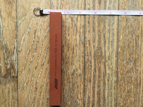 Norton FF66 Aluminum Oxide Sharpening Stone 6” x 3/4” x 3/4”