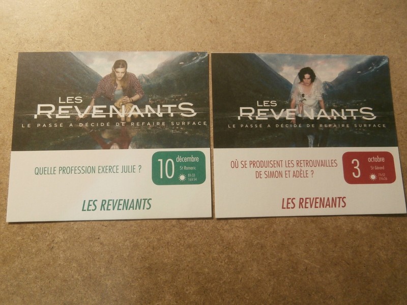 Les Revenants, Nambotin, Pilartz, Gouix, 5 French Trading Cards, Collector, Jt29