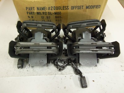 4 Bridger # 2 Dogless Offset 4-COIL  MODIFIED Spring Foothold Traps Trapping 
