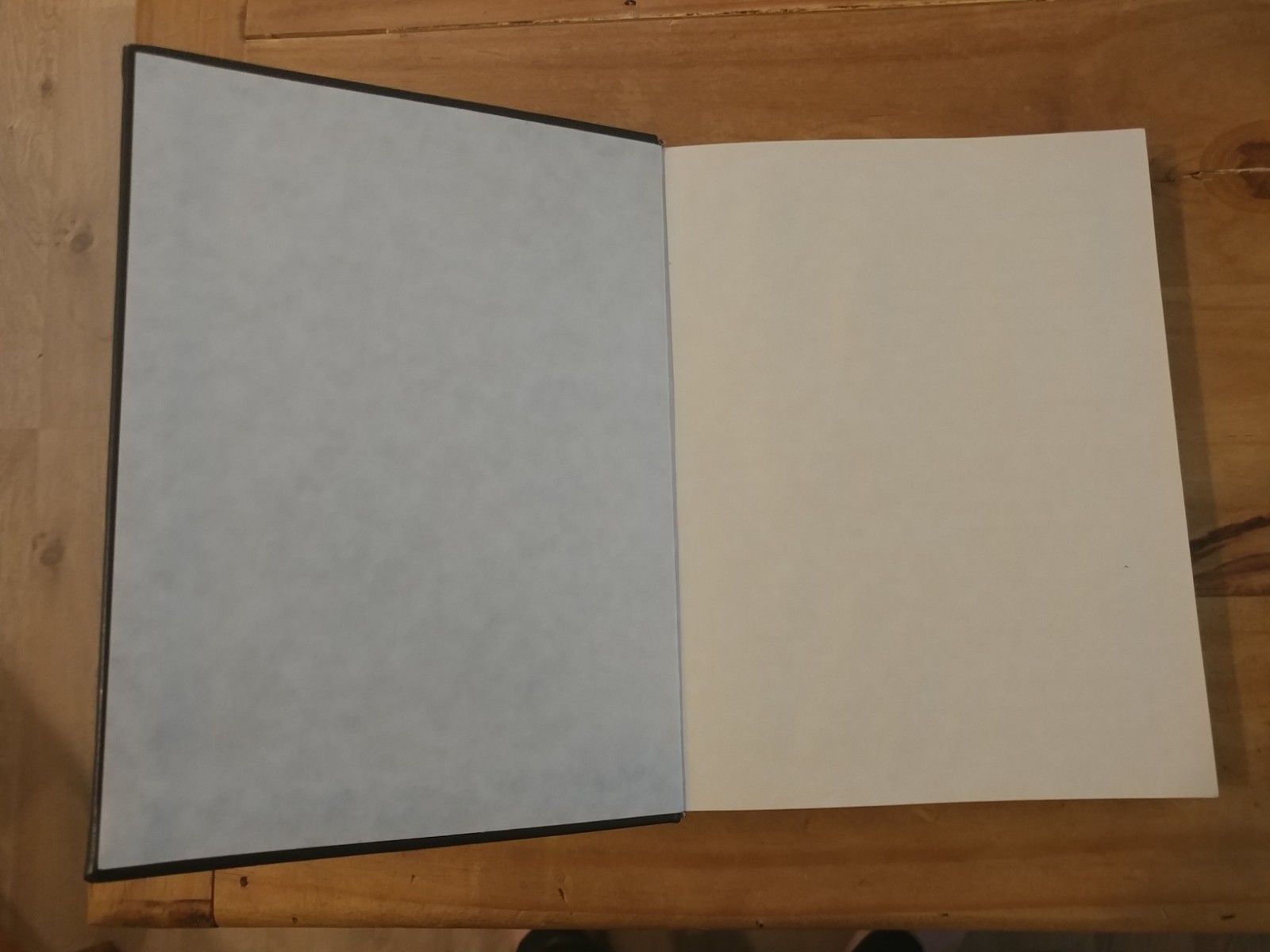 Black Calf Grain Hardback Blank Journal Diary with Gold Trim Pages