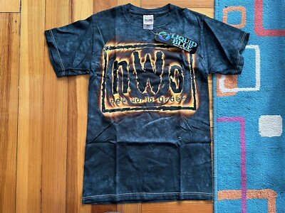 Vintage WCW NWO Liquid Blue Men's Size S Tie Dye T-shirt EUC 1990s w/ Tags