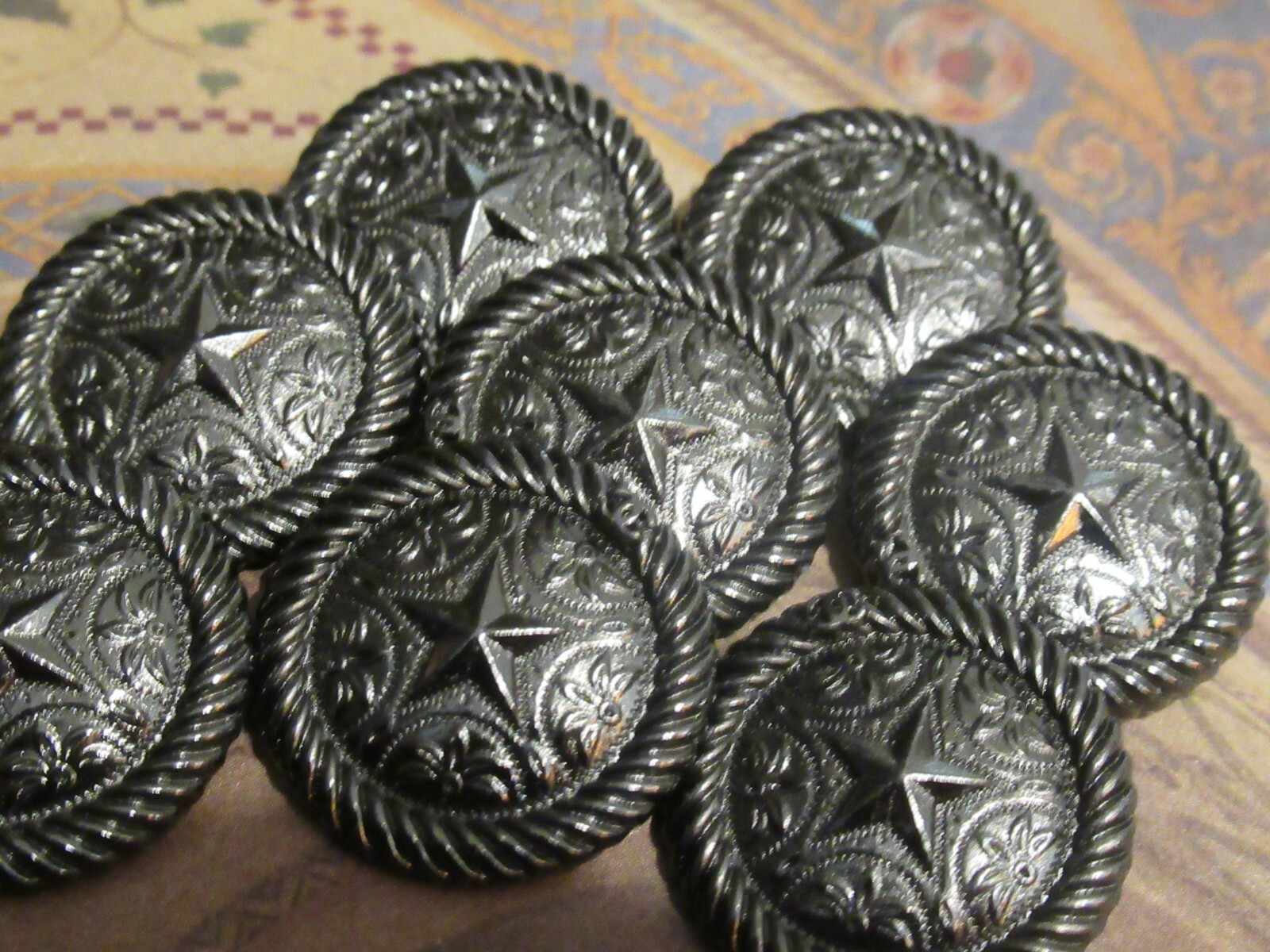 CHANEL CC LOGO 8 DARK SILVER METAL BUTTONS 22MM/UNDER r1
