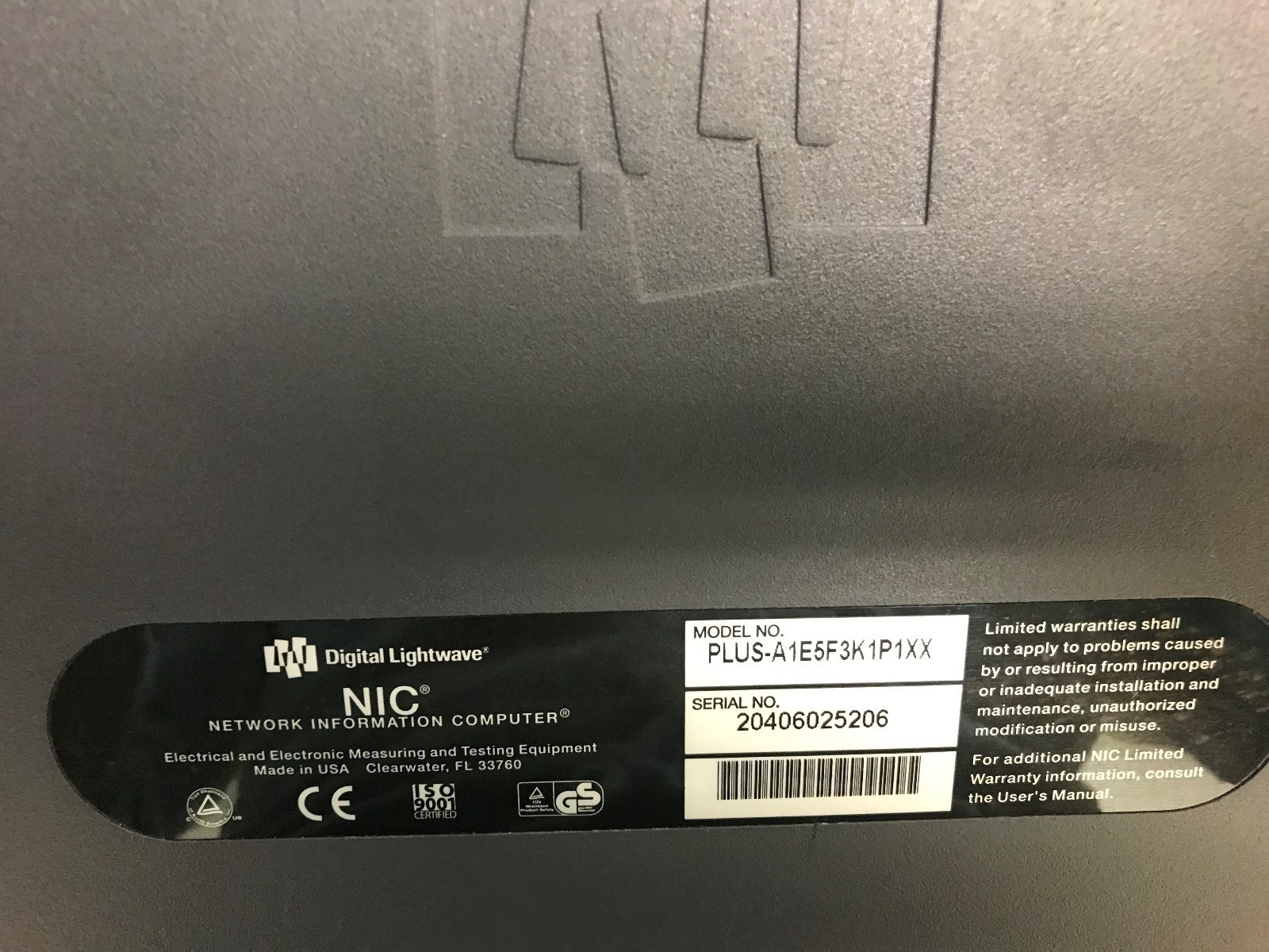 Digital Lightwave NIC Plus Network Tester Analyzer SONET DS1-OC192, OSA