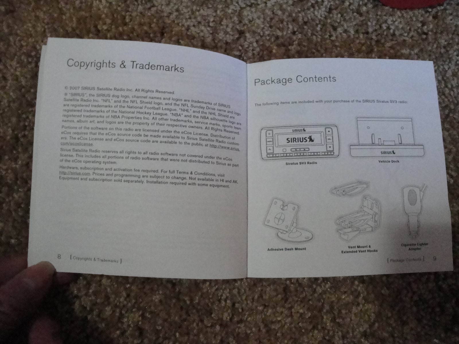 SIRIUS Stratus SV3 Accessory Package - Vehicle Dock, Dash Mount, Vent Mount, etc