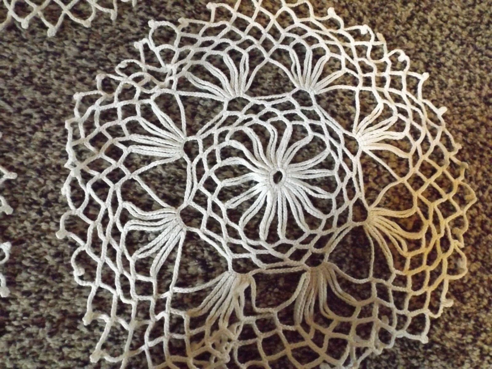 Vtg Lot of 3 Crochet Doily Crocheted Doilies