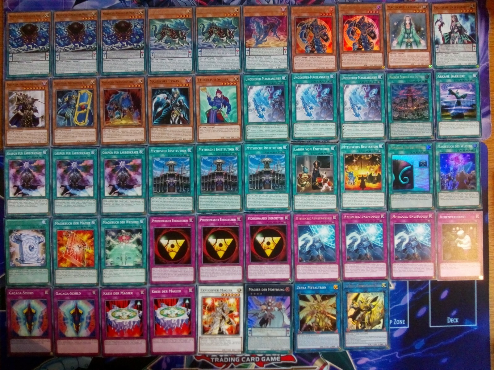 Yu-Gi-Oh Komplettes Hexer-Zauberzählmarken-Mystisches-Ungeheuer-Deck, 40-Karten,