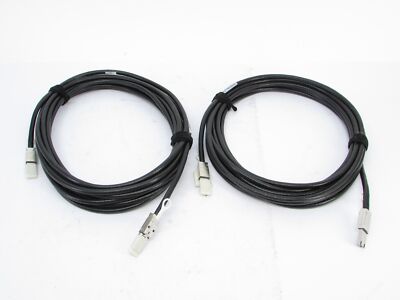 2x EMC 038-003-658 Mini SAS to Mini SAS SFF -8088 Black 10m Cable Lot of 2