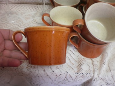 (9) Imperial By W Dalton TANGERINE P9261 CUPS Japan Orange Yellow