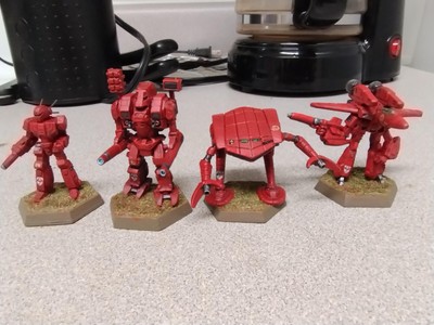 Pro-Painted Battletech Kurita 5th SoL Lance, Featuring Unseen Phoenix Hawk LAM!