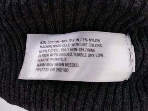 Liz Lange Maternity Sweater Shirt Size Large Long Sleeve Dark Gray Charcoal