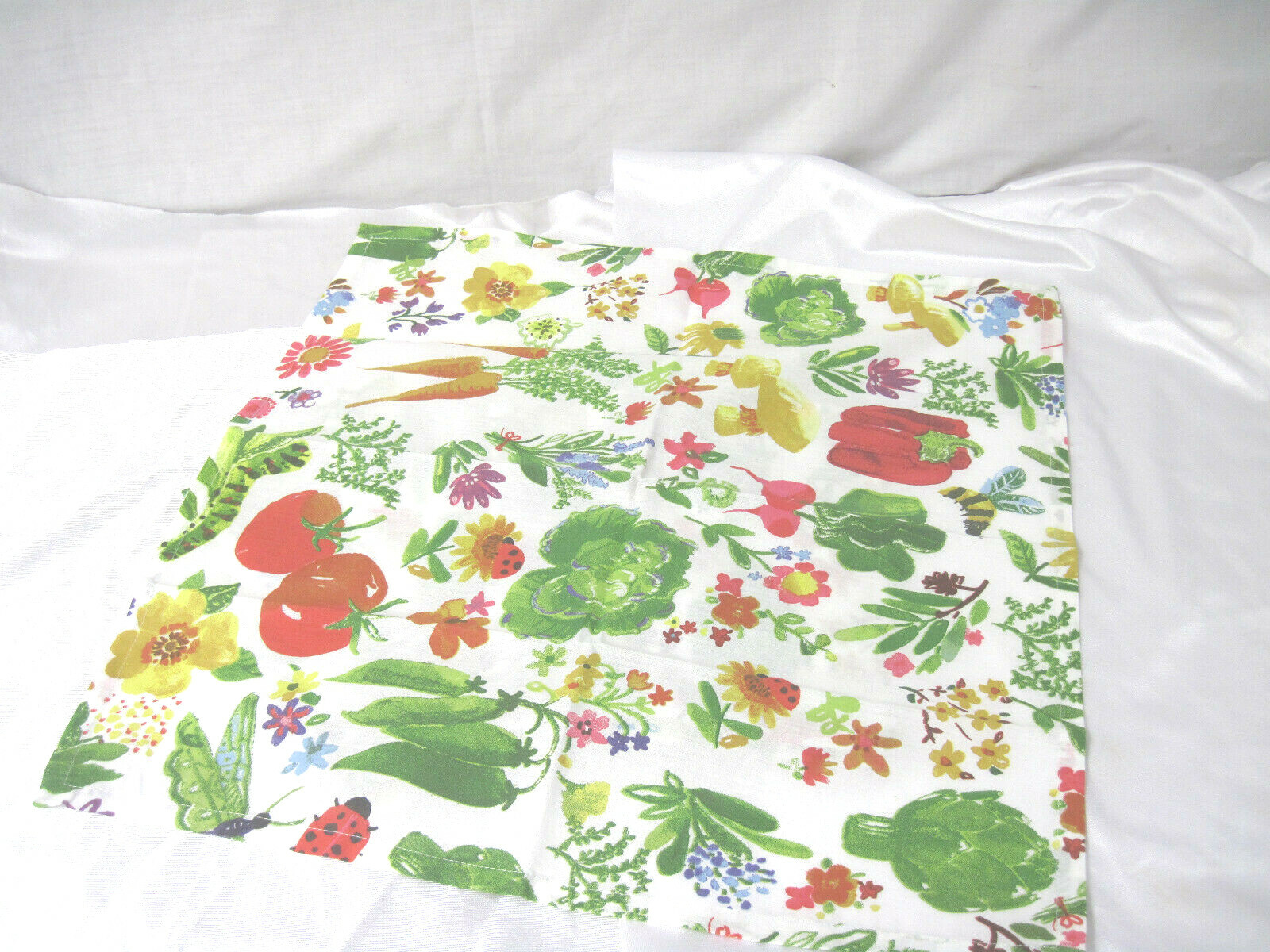 Pier 1 Imports Vegetable Garden Cloth Napkins Set of 6 Easter Spring