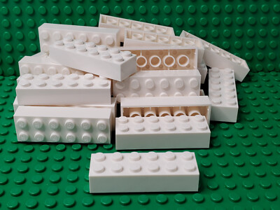 ** 25 CT LOT ** Lego NEW white 2 x 6 standard bricks  Lot of 25