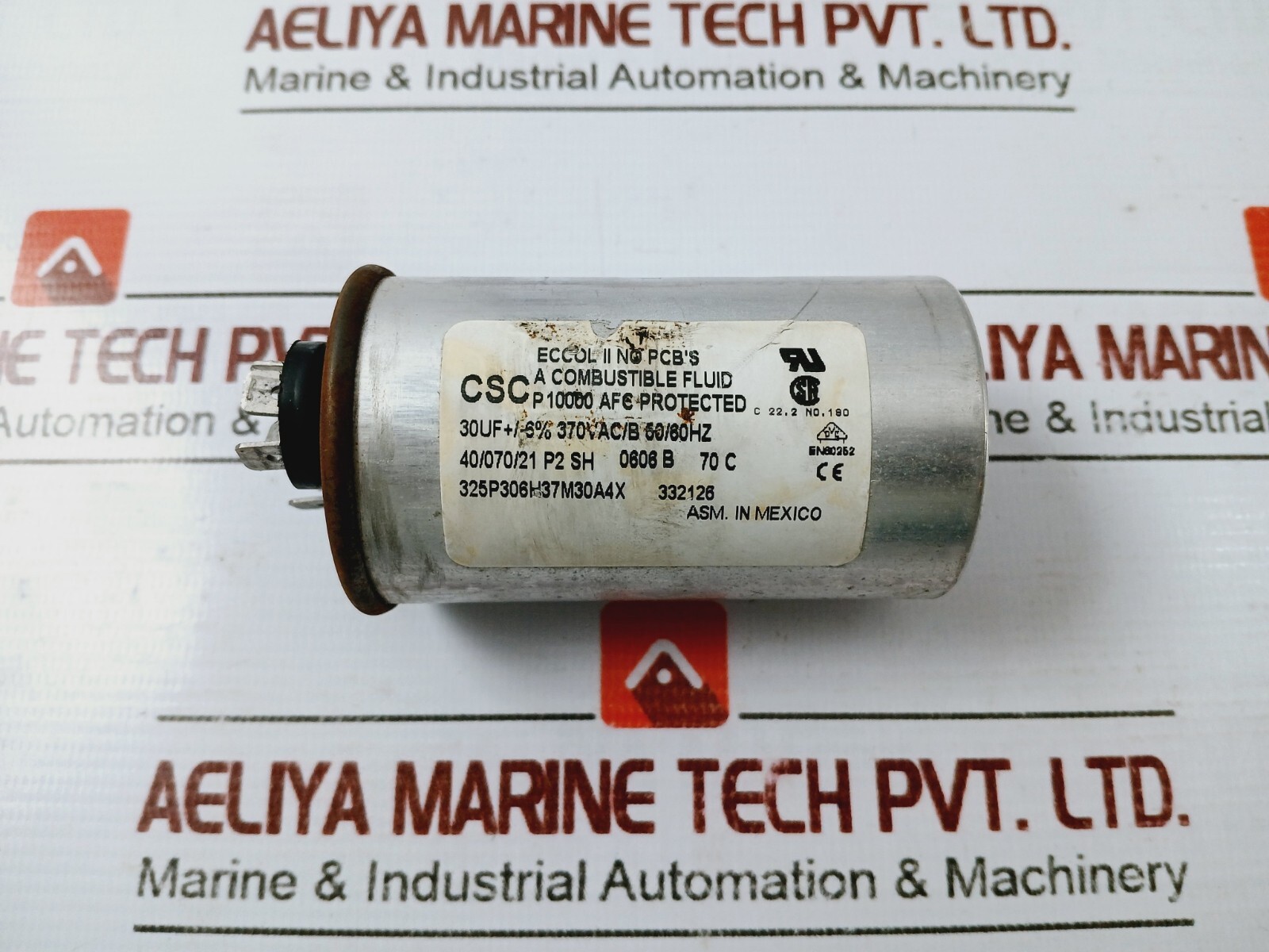 CSC 325P306H37M30A4X Capacitor Run 50/60Hz 370VAC CSC 325P306H37M30A4X Capacitor Run 50/60Hz 370VAC