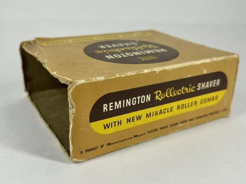 Vintage Remington Rollectric Electric Shaver Hard Case Original Box Powder Stick