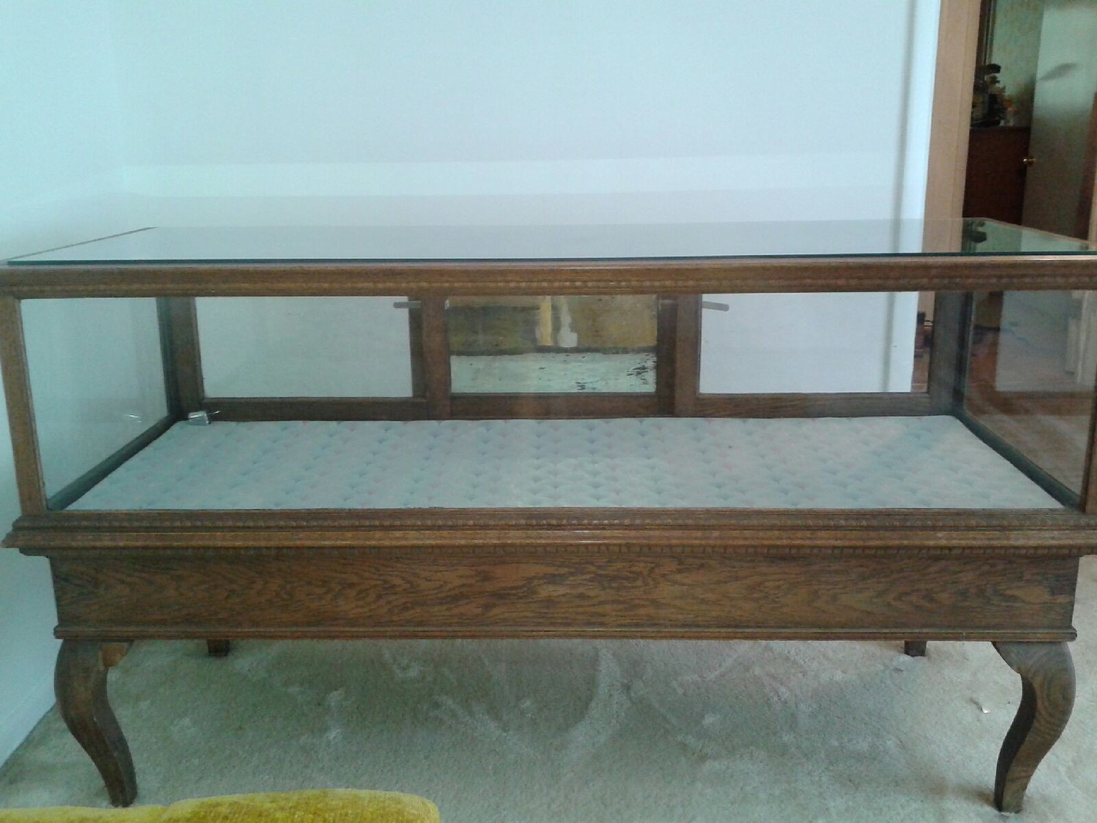 Big antique wood and glass display case